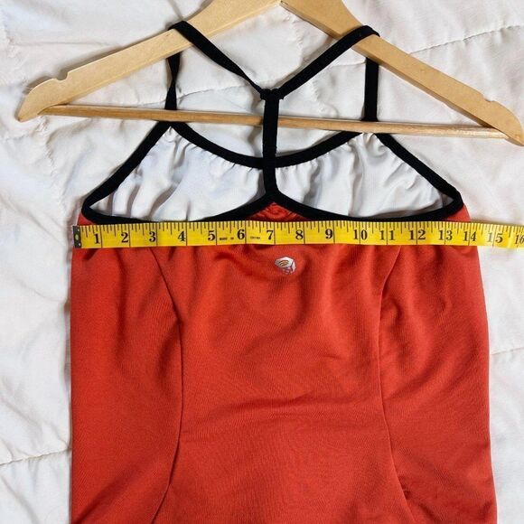 Mountain Hardwear Tank Top Athletic Racerback Activewear Orange Black Medium - Picture 2 of 6